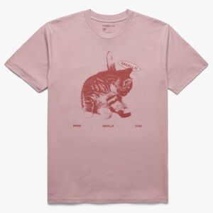 💛 NWT Smalls brand Graphic Cat Print T-Shirt in Pink